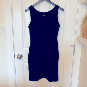 Black fitted Columbia dress